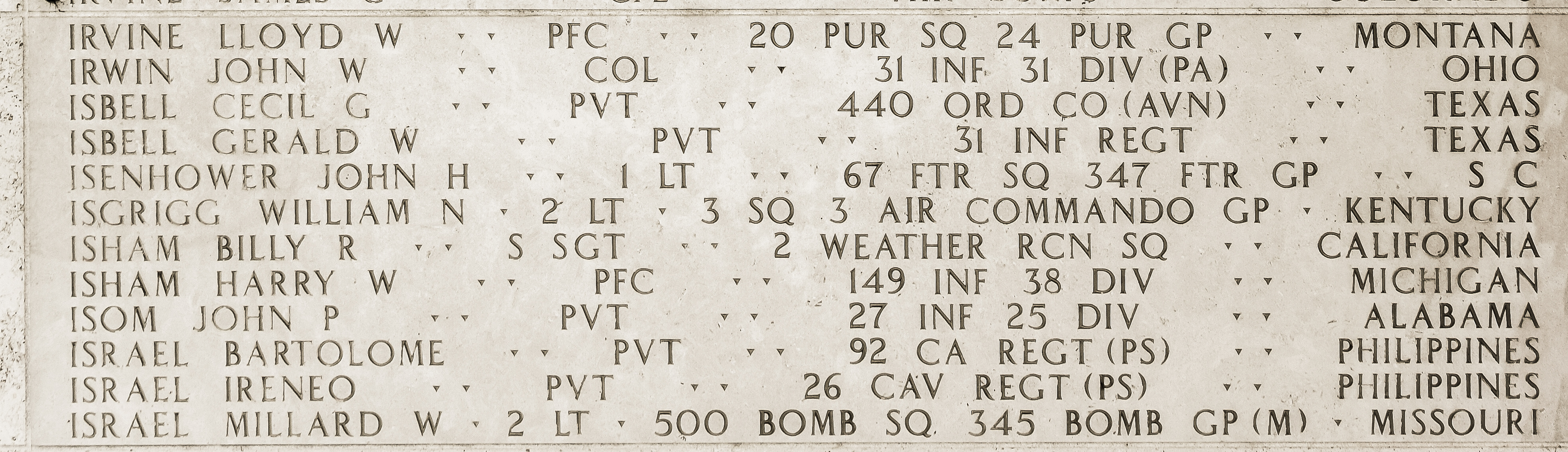 John P. Isom, Private